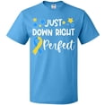 thumbnail image 3 of Inktastic Just Down Right Perfect Down Syndrome Awareness Ribbon T-Shirt, 3 of 5