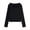 Black, variant on aidice Pajama Tops for Women Quarter Button Scoop Neck Long Sleeve Stretch Comfy Basic Layer Undershirt Blouse