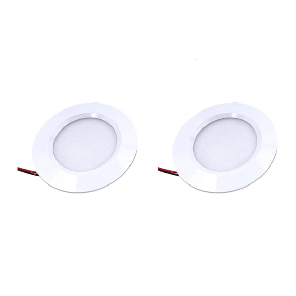 WE-POLUJ Pack of 2 Energy Efficient Recessed LED Cabinet Light 12V Aluminum Alloy Texture Under Cabinet Lighting for Cabinet
