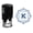 Blue, variant on Printtoo R-40 Square Swirl Border K Alphabet Monogram Initial Office Stationary Self Inking Rubber Stamp