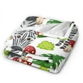 thumbnail image 3 of XMXY Fleece Throw Blanket for Couch, Cute Zebra Cartoon Drawing Lightweight Plush Fuzzy Cozy Soft Bed Blankets and Throws for Sofa, 40"x30" inches, 3 of 8