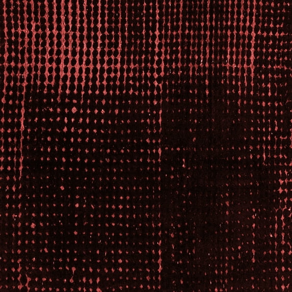 Ahgly Company Machine Washable Indoor Square Abstract Red Modern Area Rugs, 5' Square