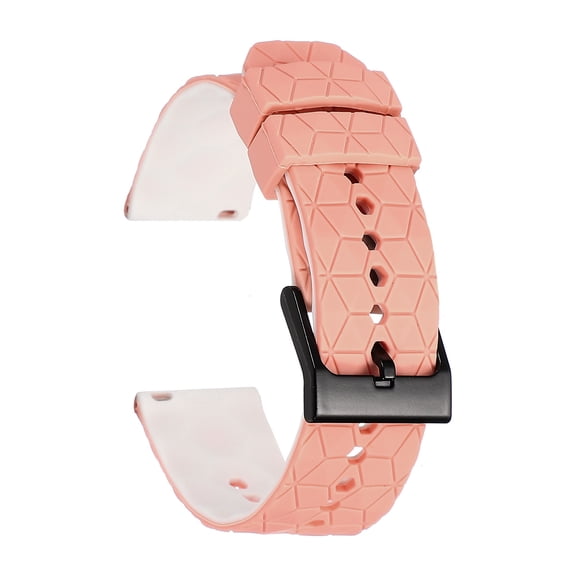 Uxcell Silicone Watch Bands 0.87 inch Quick Release Watch Bands with Pin Pink-White
