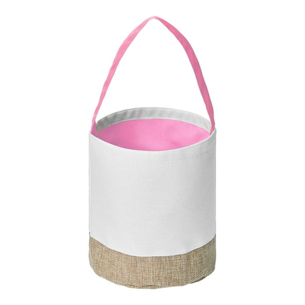 Bolsa de cubo de Pascua Decoración de Pascua Cesta de Pascua Cubos de huevos Vacaciones de Pascua Niños rosa