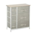 thumbnail image 2 of HOMCOM 7-Drawer Fabric Storage Tower, Grey, 25" W x 11.75" D x 28" H, Lightweight, Easy Assembly, 2 of 9