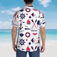 thumbnail image 4 of Disketp Hawaiian Shirts For Men,Sailing Marine Travel Print Mens Casual Short Sleeve Button Down Shirts Beach Shirt, 4 of 7