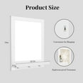 thumbnail image 2 of ARTPOWER 24" x 18.5'' Wood Wall Mirror with Shelf, Rectangular Hallway Mirror with Hooks, Hanging Wall Mirrors for Bathroom, Bedroom, Entryway, Living Room, White, 2 of 7