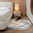 thumbnail image 3 of Yellow Grey Ombre Large Area Rugs for Bedroom Living Room, Soft Non Slip Carpet Bedside Rug, Modern Marble Ink Painting Abstract Round Floor Cover Kitchen Accent Rug 3.3' for Dining Room/Office, 3 of 9