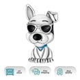 thumbnail image 2 of 925 Sterling Silver Charm for Bracelets Women Silver Dog Glasses Charm Necklace Pendant, 2 of 7