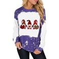 thumbnail image 1 of Tops Navideños Para Mujer, Blusas de Manga Larga, Camiseta de Cuello Redondo A La Moda, Estampado de Otoño Suelto Odeerbi ODB192871, 1 of 5