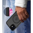 thumbnail image 6 of for iPhone 11 Case for iPhone XR Case Compatible with MagSafe, Translucent Matte Shockproof Phone Case Cover - Black, 6 of 7