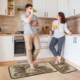 thumbnail image 6 of 2-Piece Kitchen Rugs Set Non-Slip Mats Carpet Floor for Kitchen, Bathroom (19.7"x27.6" & 19.7"x47.2") Nostalgic Christmas Atmosphere, 6 of 7