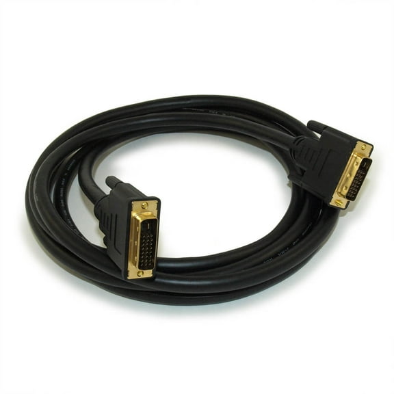 10ft DVI-D Dual Link DIGITAL (28 AWG) Male to Male HDTV Gold Plated Cable