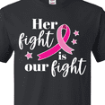 thumbnail image 4 of Inktastic Breast Cancer Awareness Her Fight is our fight T-Shirt, 4 of 5