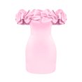 thumbnail image 3 of IROINNID Discount Cocktail Dress for Women Evening Night Party Solid Color Sexy Off Shoulder Wrap Hip Dress Cocktail Dress,Pink, 3 of 6