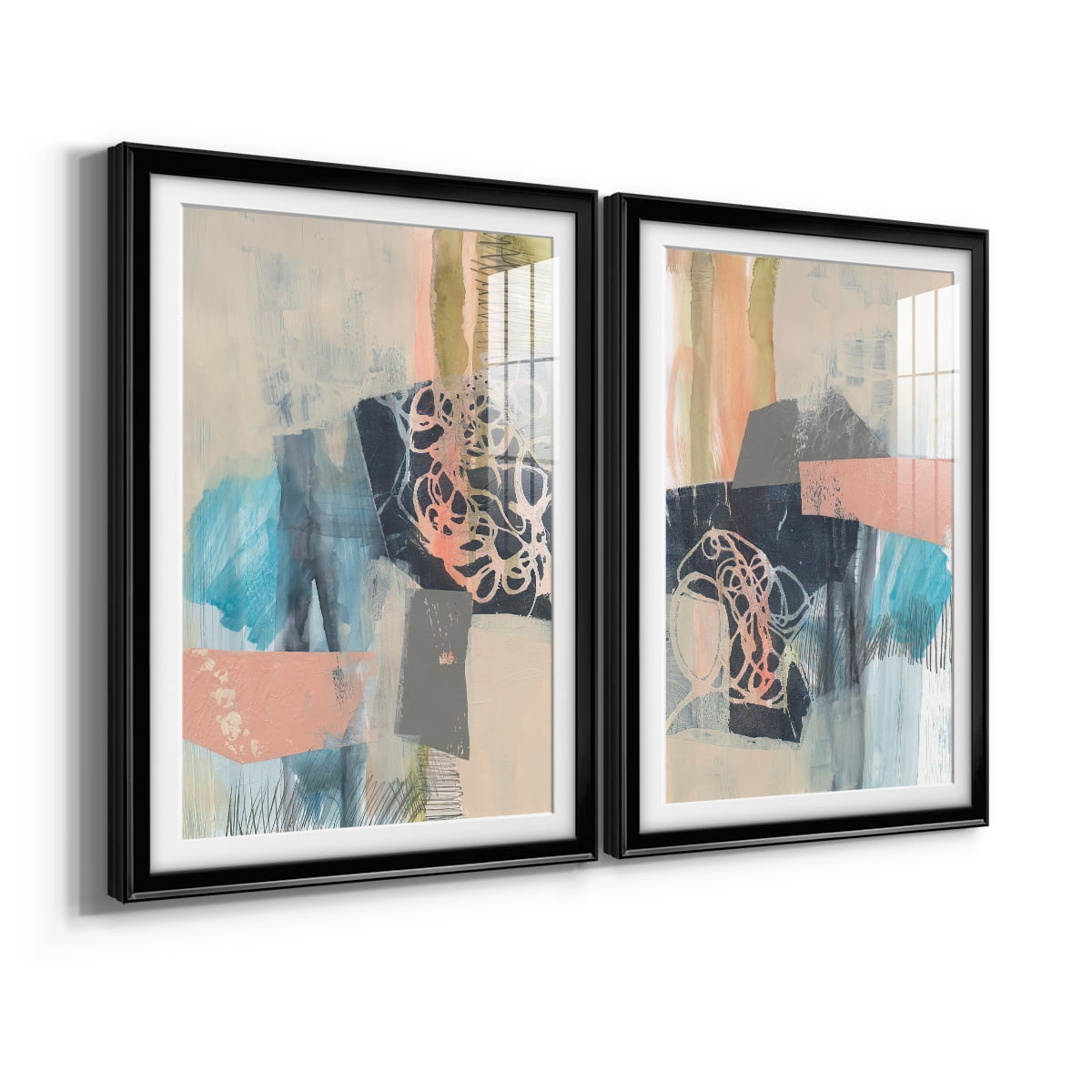 Wexford Home Reductive I Premium Framed Print, 22.5" x 30.5" - Ready to Hang, Black (Set of 2)