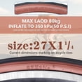 thumbnail image 4 of 2 Pack 27 X 1 1/4 Bike Tire 27 Inch Road Bike Tires 32-630 Folding Bead Replacement Bicycle Tire, 4 of 7