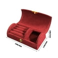thumbnail image 3 of Wuztai Velvet Travel Jewelry Box, Portable Arched Small Storage Case for Rings Earrings, Fashion Jewelry Organizer, 3 of 6