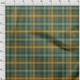thumbnail image 3 of oneOone Cotton Jersey Olive Green Fabric Madras Check Dress Material Fabric Print Fabric By The Yard 58 Inch Wide, 3 of 4