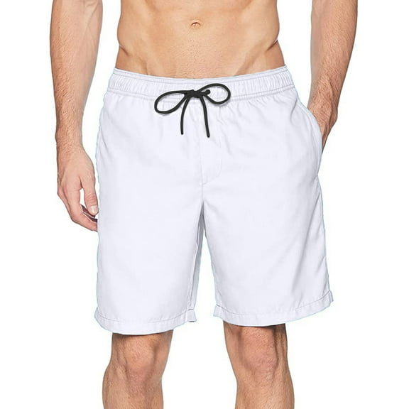 Pxiakgy mens swim trunks Sports Net Beach Shorts Dry Quick With Inner Casual Pants Men's Shorts Men's Swimwear mens shorts shorts for men White   3XL