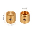 thumbnail image 2 of Uxcell 3 Pcs Aluminium Potentiometer Knobs, 1/4" (6mm) Universal Volume Tone Control Knobs with Arrow Indicator for Guitar, 1/2" Gold, 2 of 7