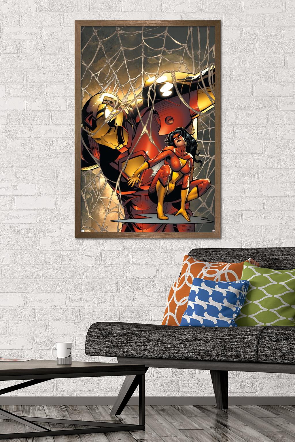 Marvel Comics - Spider Woman - Marvel Adventures Iron Man #10 Wall Poster, 22.375" x 34", Framed