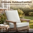 thumbnail image 5 of 5 Set Outdoor Chair Cushions 20 x 20 x 4 inch for Patio Furniture, Fade & Water Resistant Patio Cushions with Removable Cover and Straps, Beige, 5 of 8