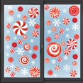 thumbnail image 2 of 11 Sheets Christmas Peppermint Candy Window Decorations Clings Stickers, Xmas Snowflakes Window Decals Decor for Glass Windows, Christmas Holiday Home Office Party Decorations, 2 of 8