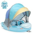 thumbnail image 2 of 2026 Upgread Mambobaby Float with Canopy, Non Inflatable Solid Baby Swim Float, Upgrade Soft Skin-Friendly Fabric Material Infant Pool Float, Smart S, 2 of 7