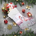 thumbnail image 6 of Coolnut 2 PCS Christmas Stocking Pink Flamingos Big Warm 17.7 x 12 Inch Hanging Xmas Stockings Decoration for Family Holiday Party Ornaments Decor Fireplace, 6 of 7