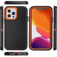 thumbnail image 2 of ANTHOUSE  for iPhone 11 Case with Belt Clip Holster Kickstand & 2 Screen Protector, Full Protection Heavy Duty Phone Case, Shockproof Drop-Proof Durable Cover 6.1" [Black Orange+Clip], 2 of 12