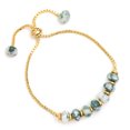 thumbnail image 4 of Gempires Mossagate Bolo Beads Bracelet for Women and Teens, 8 inch Adjustable Fashion Jewelry, 4 of 6