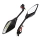 thumbnail image 1 of Par Negro Espejo Retrovisor Moto Luz Intermitente LEDs Amarillo 10mm, 1 of 1