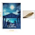 thumbnail image 4 of Merry Christmas Garden Flag Holy Night 12 X 18 Double Sided Vertical Small Yard Flags for Winter Garden Yard Decorations on Christmas Day, Seasonal Outdoor Flag, 4 of 6