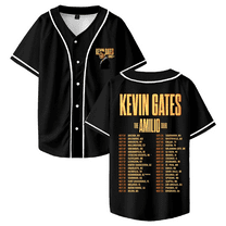 Kevin Gates The Amilio Tour 2025 Baseball Jersey Women Men Short Sleeve Casual V-Neck Shirt