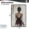 thumbnail image 4 of Stupell Industries Transitional Portrait of Woman in Burgundy Black Framed Giclee Art, 12 x 18, by Petals Prints Design, 4 of 8