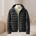 thumbnail image 7 of Zedker Winter Coats For Women Plus Size Winter Warm Loose Plush Zip Hooded Jacket Coat Women's Winter Thicken Puffer Coat Plush Cotton Warm Jacket Black XL, 7 of 7