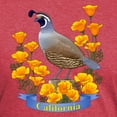 thumbnail image 3 of CafePress - California Quail & Golden Poppy Men's Deluxe T Shi - Mens Tri-blend T-Shirt, 3 of 4
