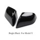 thumbnail image 1 of Car Rearview Mirror Cover For Tesla Model 3 Y Bright/matte Carbon Fiber Rear View Mirror Decorative Shell Exterior Accessories, 1 of 1