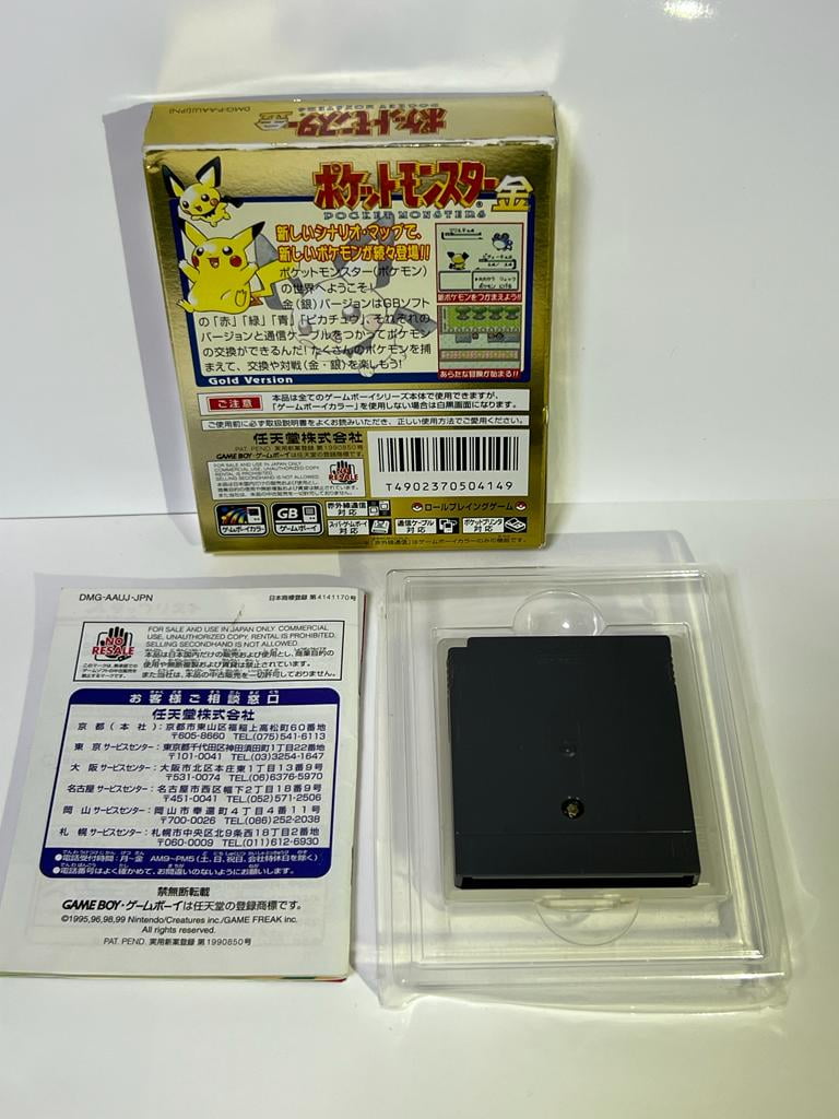 Pokemon Gold Version Game Boy Color 2000 Japanese Complete with Box Never  Played