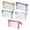 Hot Pink, variant on 5PC Transparent Cosmetic Bag Clear Zippered Makeup Pouch Travel Organizer Bathroom Storage 5PCS