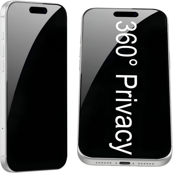 GJX 2026 New 2 Pack for Iphone 17 Pro Max 360 Degree Privacy Screen Protector Anti Spy Tempered Glass Film 6.9 Inch