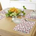 thumbnail image 4 of Ambesonne Feminine Place Mats Set of 4, Red Lipsticks Kiss Marks, Standard Size, White Red, 4 of 6