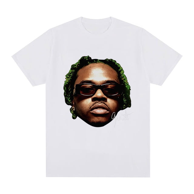 Camiseta con estampado gráfico del rapero Gunna para hombre y mujer, estilo hip hop, estilo callejero, informal, de verano, de manga corta, de gran tamaño.