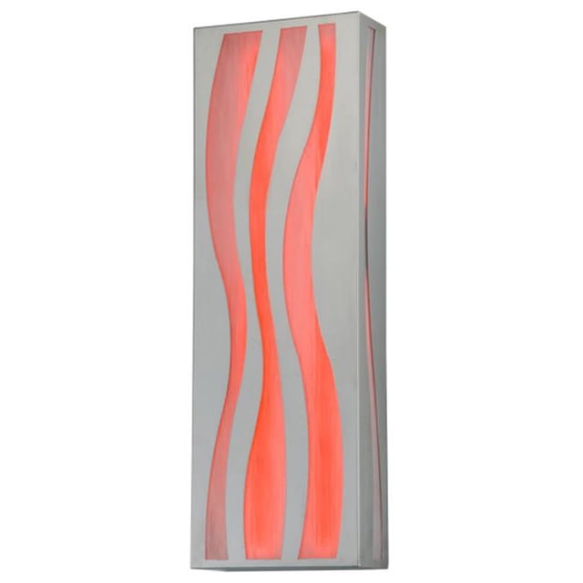 Meyda 148112 10 Po Tortuga Luna LED Applique Murale en Acier Inoxydable Dépoli