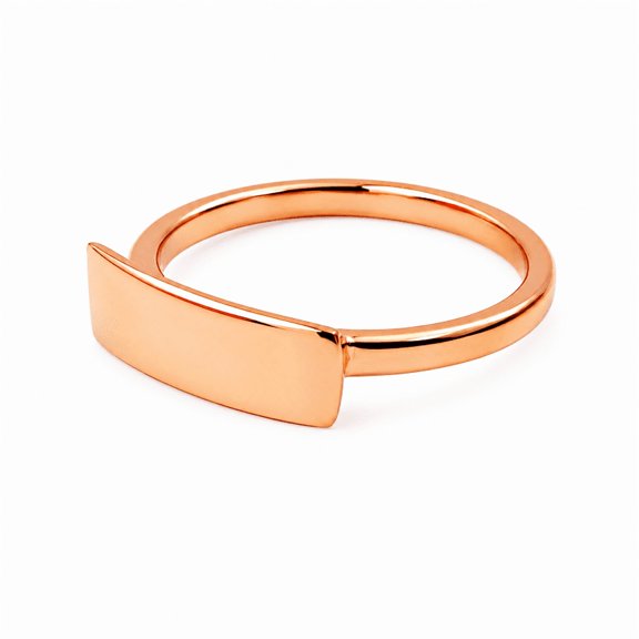 Copper Statement Ring, Handmade Copper Band, Wide Face Minimalist Ring, Modern Open Band Jewelry