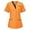 01 Orange, variant on Weiqiqre Womens T Shirts Scrubs for Women Set V-Neck Pocket Top Stretch Nursing Scrubs