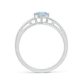 thumbnail image 2 of ANGARA Natural Classic Round Aquamarine Solitaire Bypass Ring in 14K White Gold for Women (Size-5mm) | March Birthstone, Birthday, Anniversary, Jewelry Gift for Women | Natural Aquamarine Ring, 2 of 9