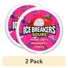 (2 pack) Ice Breakers Sours Assorted Fruit Flavored Sugar Free Mints, Tin 1.5 oz