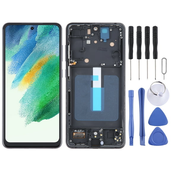 For Samsung Galaxy S21 FE 5G SM-G990B TFT Material LCD Screen Digitizer Full Assembly with Frame,
